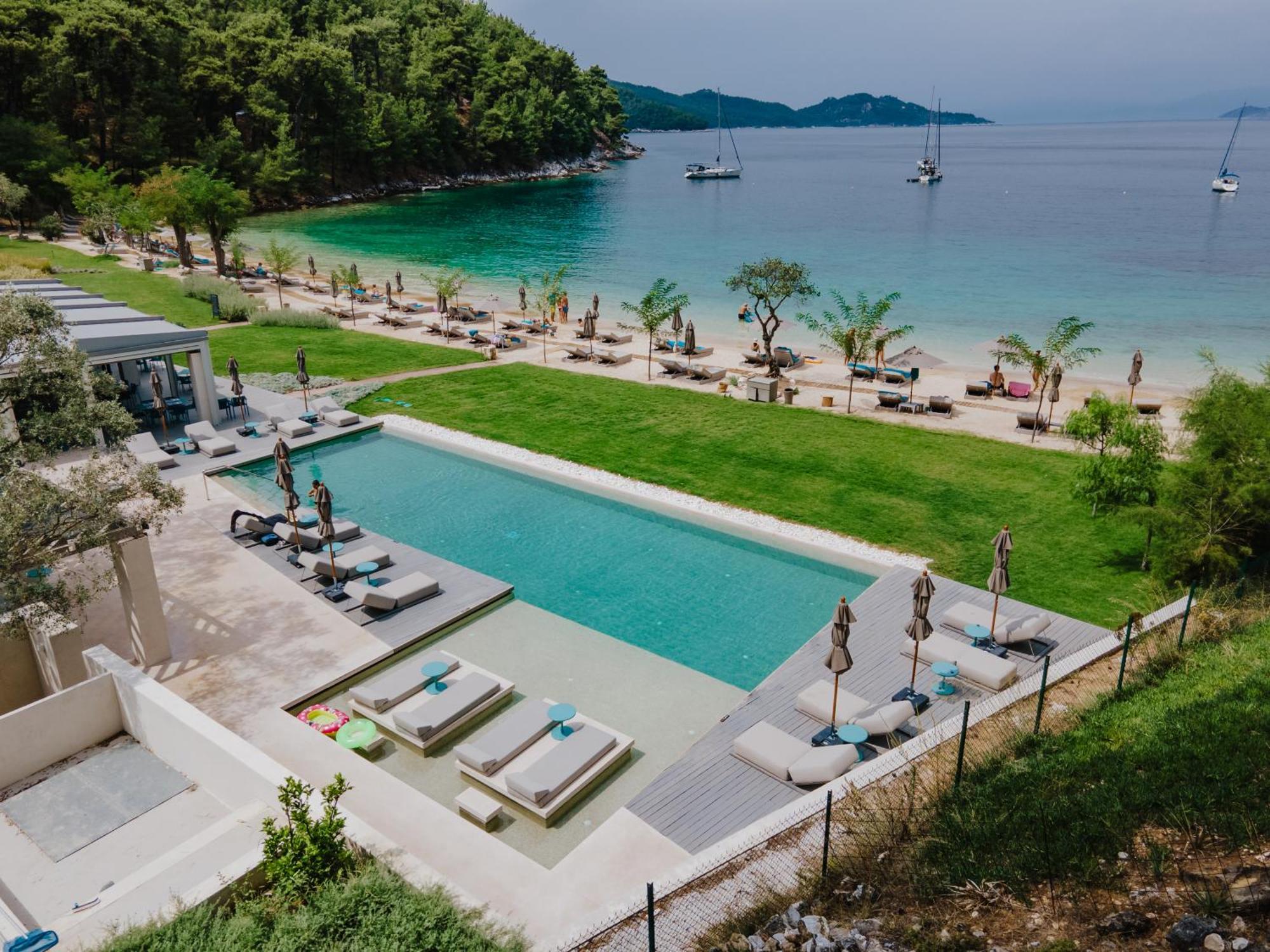 Vathi Cove Luxury Resort & Spa Hriszí Amudiá Kültér fotó