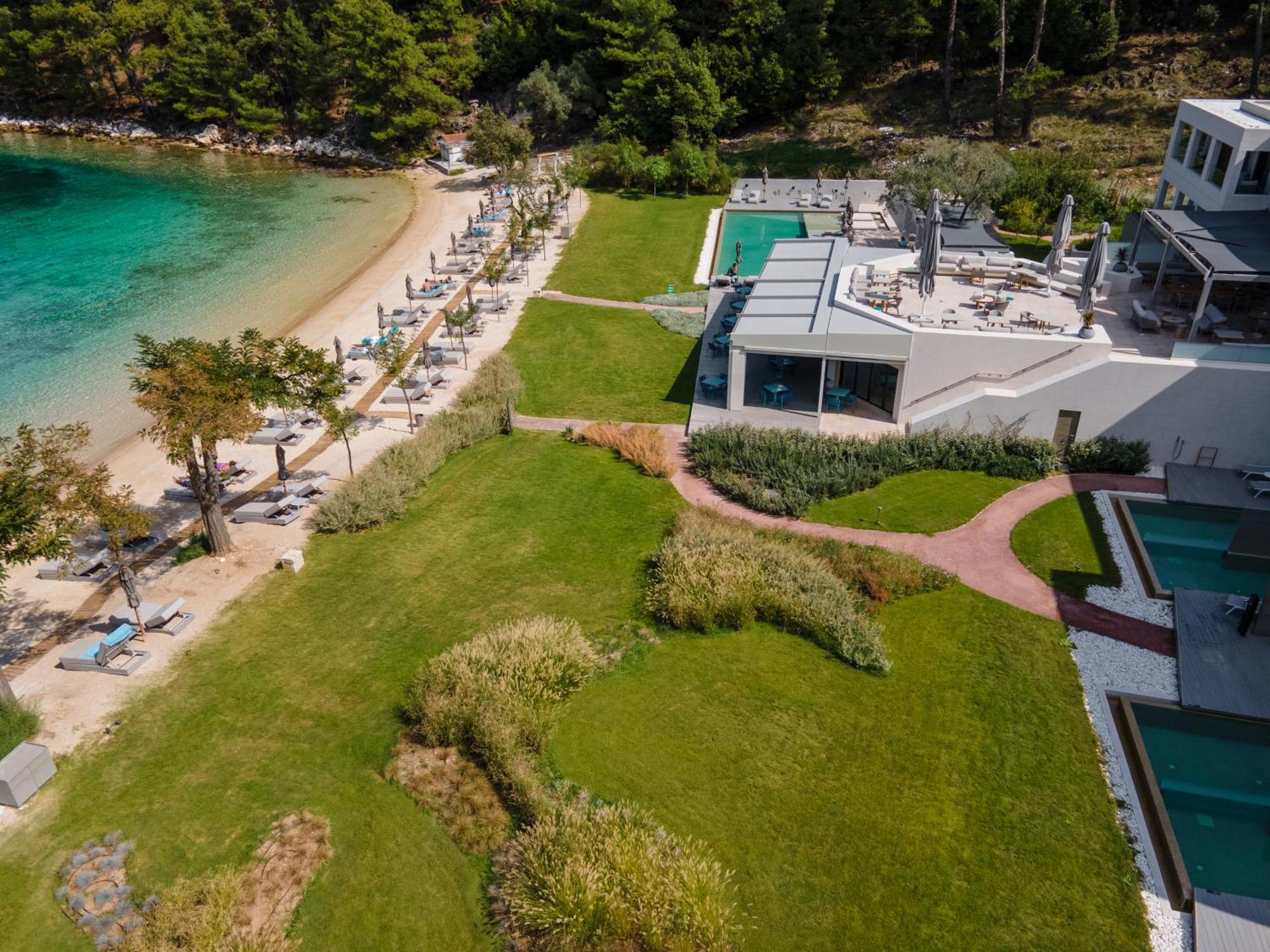 Vathi Cove Luxury Resort & Spa Hriszí Amudiá Kültér fotó