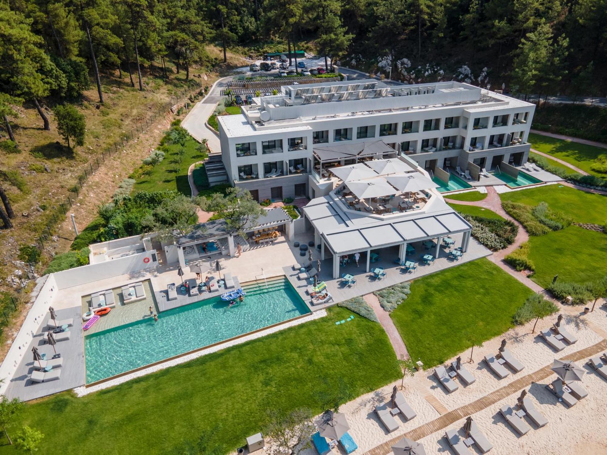 Vathi Cove Luxury Resort & Spa Hriszí Amudiá Kültér fotó